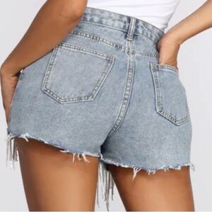 Zis Baby 1 (XS/00–0/24-25) Vintage Wash Distressed Cutoff High Rise Denim Shorts